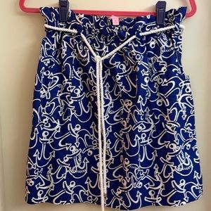 Lilly Pulitzer szM anchor mini skirt with pockets